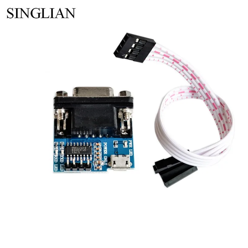 RS232 to TTL Serial Port Module Brush Panel Converter DB9 Base Converter with USB Interface