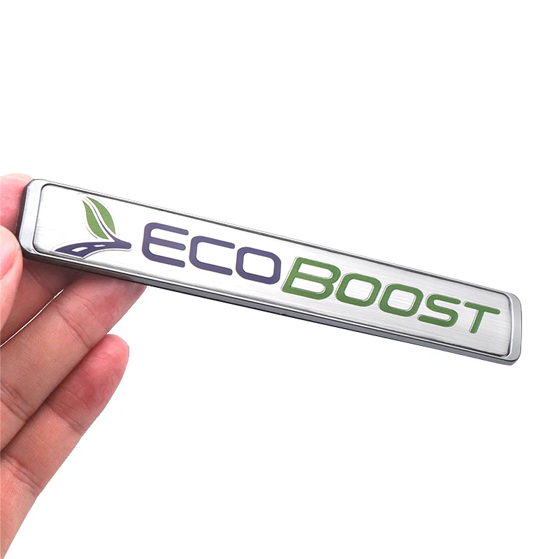 

3D Metal Ecoboost Car SUV Truck Side Fender Rear Trunk Emblem Badge Sticker Decals for Ford S-MAX Ecoboost Engine Car styling