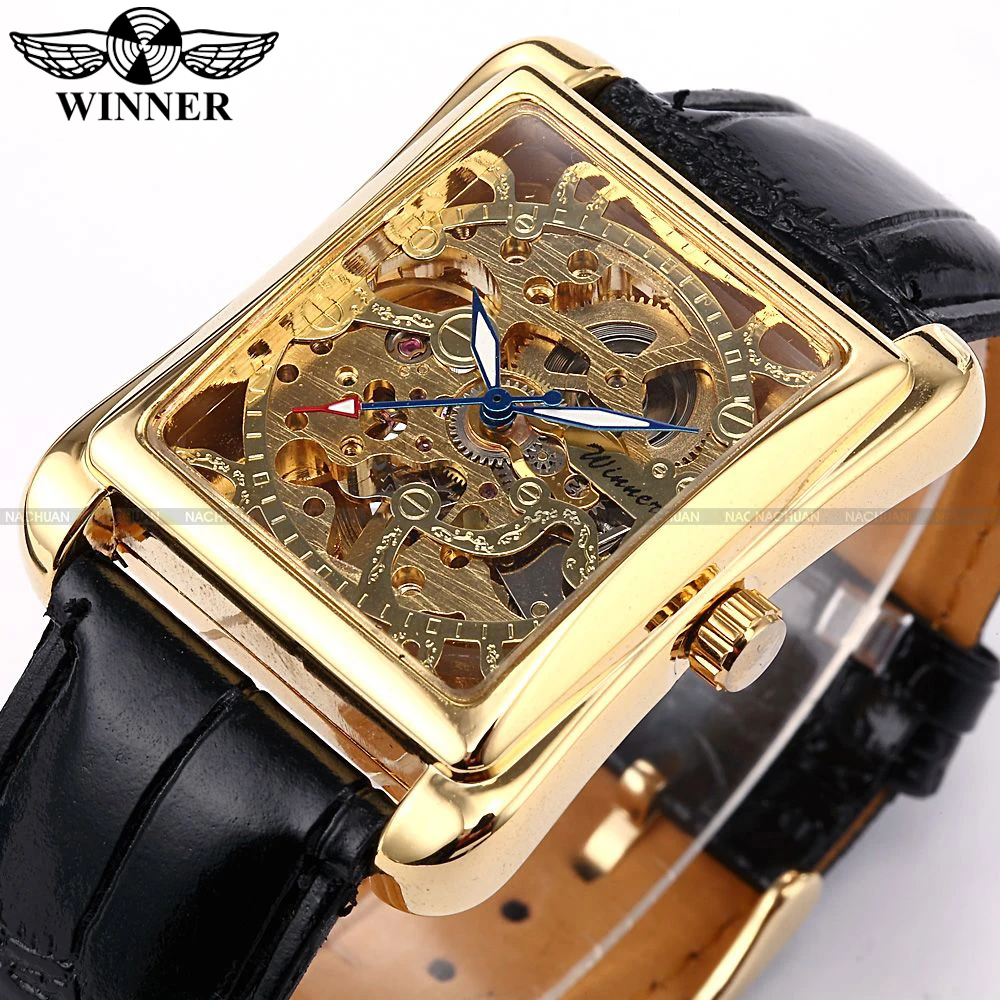 Prix pour Gagnant Squelette Or Montre Rétro Designer Rectangle Noir En Cuir Hommes Casual Montre Hommes Marque De Luxe Automatique Mécanique Montre Prix pour Gagnant Squelette Or Montre Rétro Designer Rectangle Noir En Cuir Hommes Casual Montre Hommes Marque De Luxe Automatique Mécanique Montre