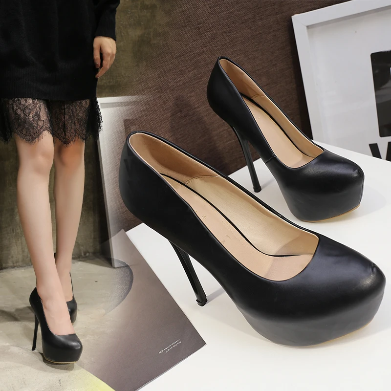 16 cm Fashion Round toe high heels 
