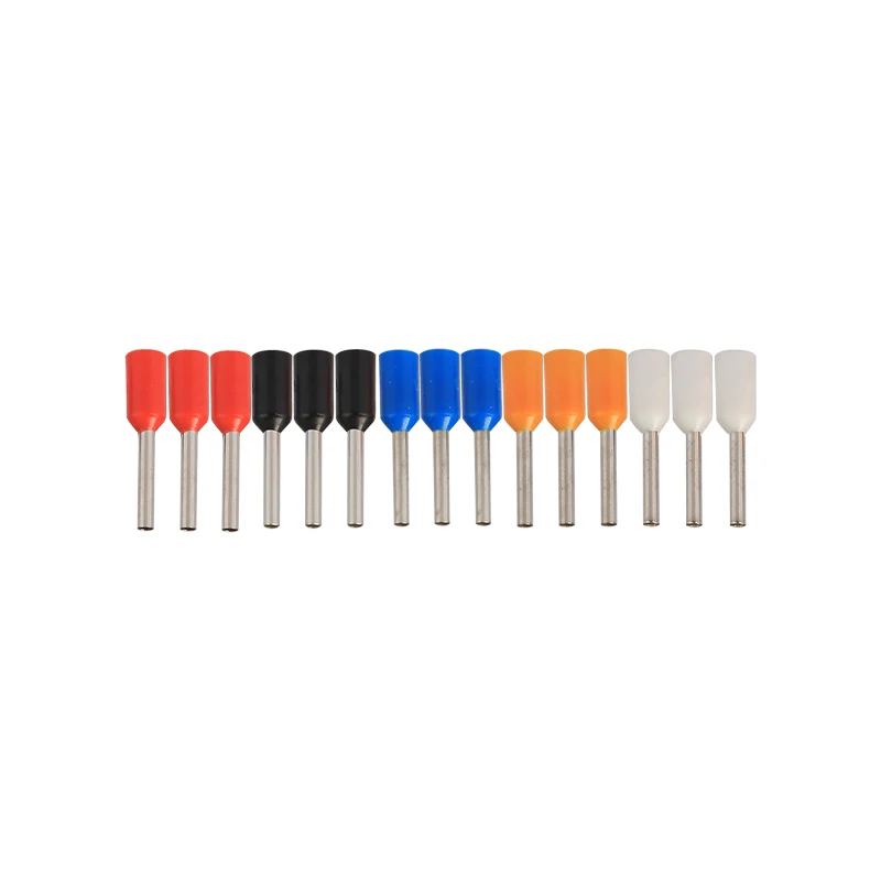 800Pcs E0508 5-color Insulated Electrical Connector Wire Crimping Tube Terminal Cable Cold Pressed Sleeve Crimp Terminals Set