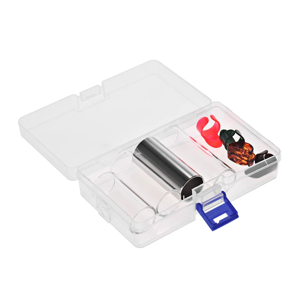 Guitar Slides Set with Glass Slides Stainless Steel Slide 4pcs