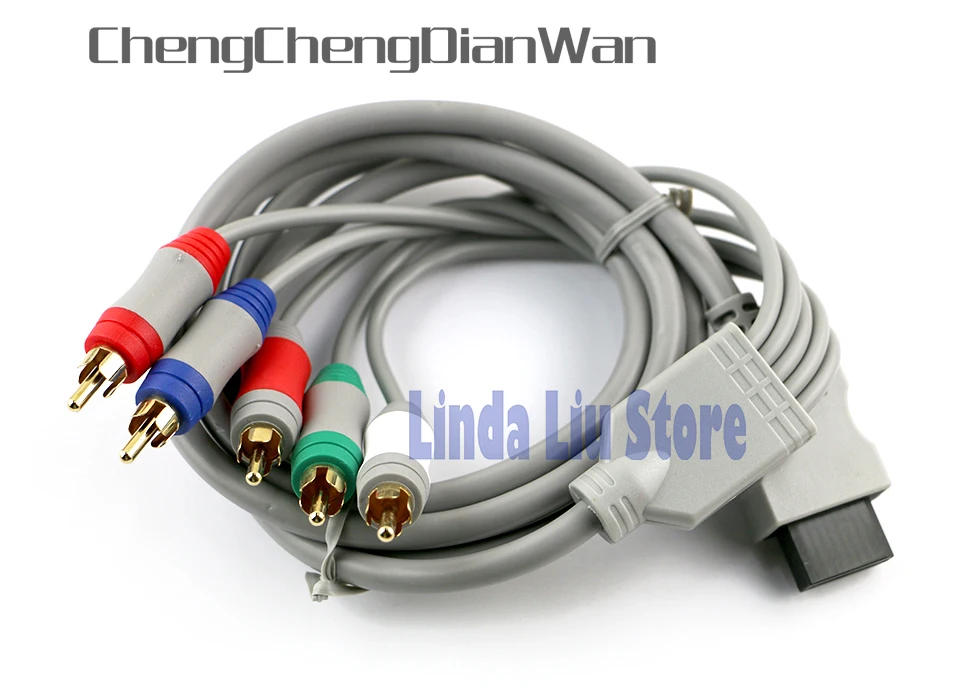 

ChengChengDianWan 1.8m 6FT 1080P Component Cable HDTV Audio Video AV 5RCA Cable for Nintendo Wii Game cable