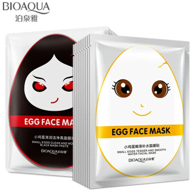 

10pcs Small Eggs Facial Mask Moisturise Revitalizing Silk Mask Shine Bright Whitening Beauty Cream Face Mask korean cosm