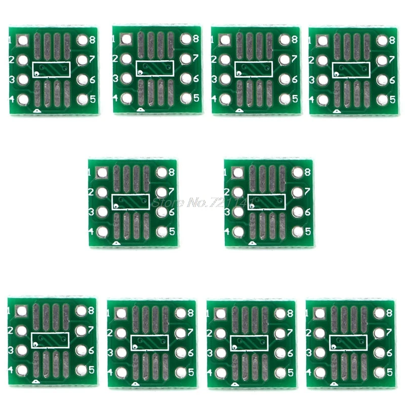 

1 Set 10Pcs SOP8 SSOP8 TSSOP8 to DIP8 Adapter Converter Interposition Moudle PCB Board