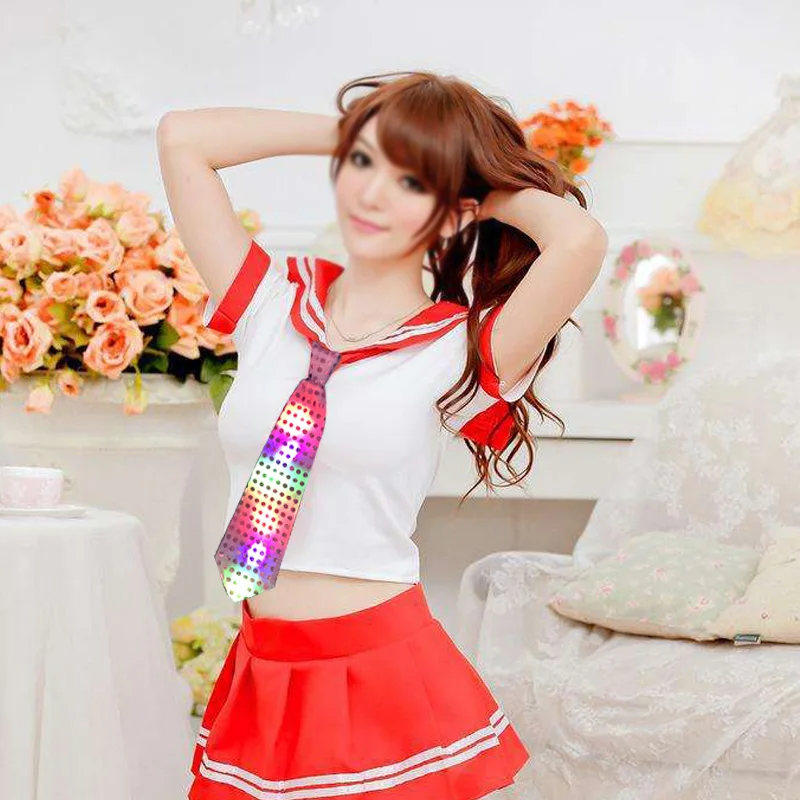 Party Led Party Supplies Christmas Flashing Led Tie Necktie Gift For The New Year Wedding Decoration Party Led Light Accessories