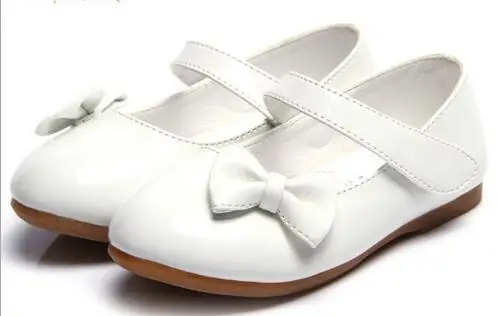 

children shoes butterfly-knot hook&loop fashion Korean style shoes sweet girls single shoes kids elegant princess leather shoes