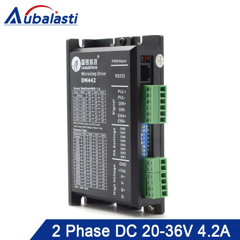 

Aubalas 2 phase Digital Stepper Motor Driver Leadshine DM442 VDC20-36 VDC Step Motor Driver for Engraver Cutting Machine