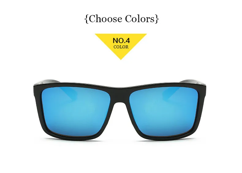 UVLAIK, мужские поляризованные солнцезащитные очки, брендовые, Ретро стиль, квадратные, для вождения, для движения, мужские солнцезащитные очки, для вождения, защита UV400 - Цвет линз: NO 4