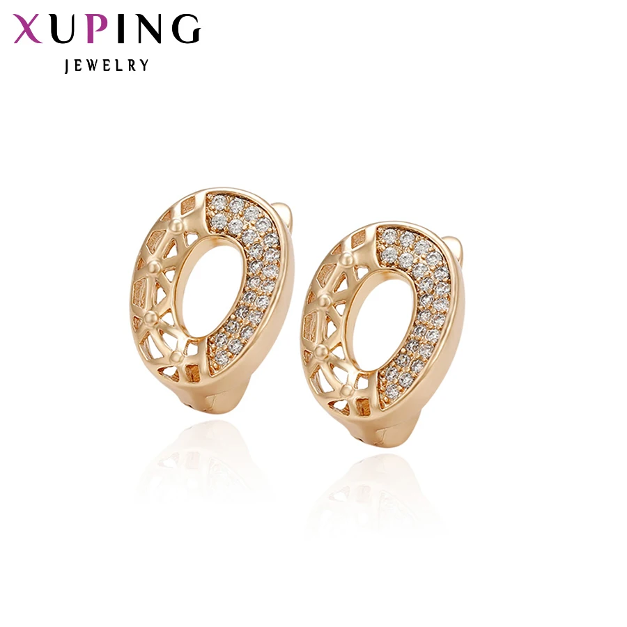 

11.11 Deals Xuping Fashion Earring Gold Color Plating Elegant Hoop Earrings for Women Jewelry Fashion Thanksgiving Gift 90731