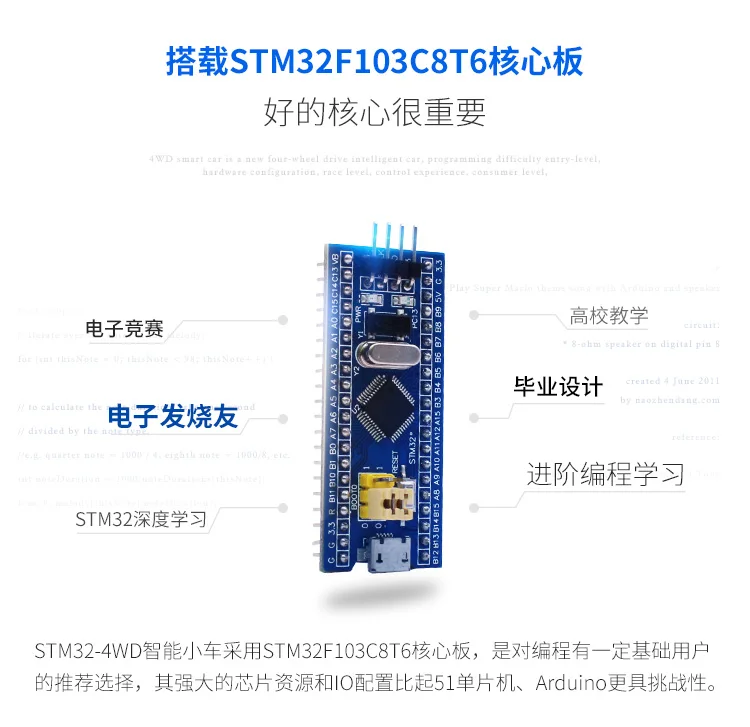 STM32 салона автомобиля Suite 4 Wd всех полноприводные робот программирования DIY