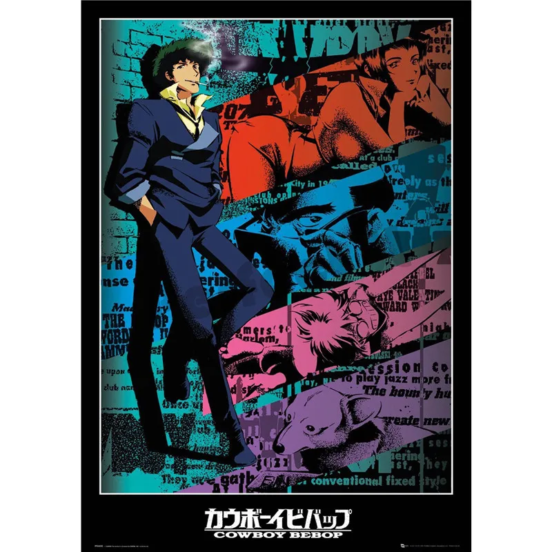 Ковбойский декоративный постер bebop для домашнего интерьера белый с покрытием