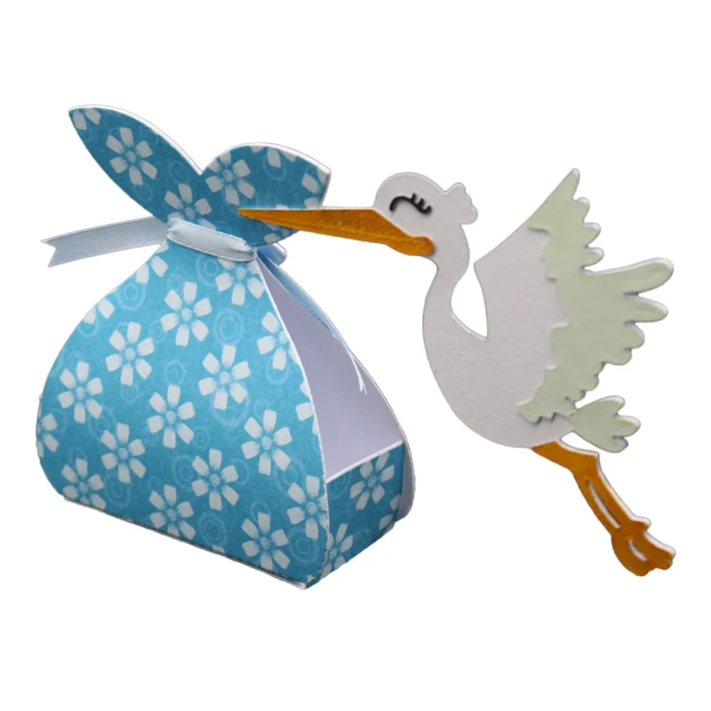 

3D Bird Candy Gift box Metal Cutting Dies Stencils For DIY Scrapbooking Embossing Paper Cards Die Cuts Photo Album Making craft