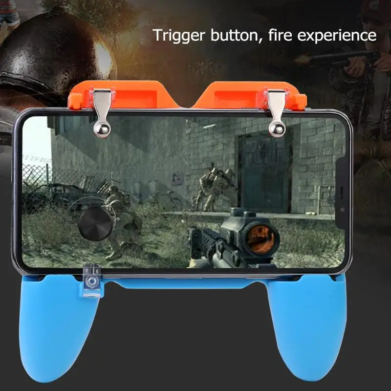 

W19 Gamepad Joystick Metal L1 R1 Trigger Game Controller Joypad for PUBG Shooter Trigger Fire Button For IPhone For Free Fire