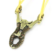 Good Quality Powerful Creative Metal Slingshot Catapult With Rubber Band for Outdoor Hunting Shooting Sports Entertainment