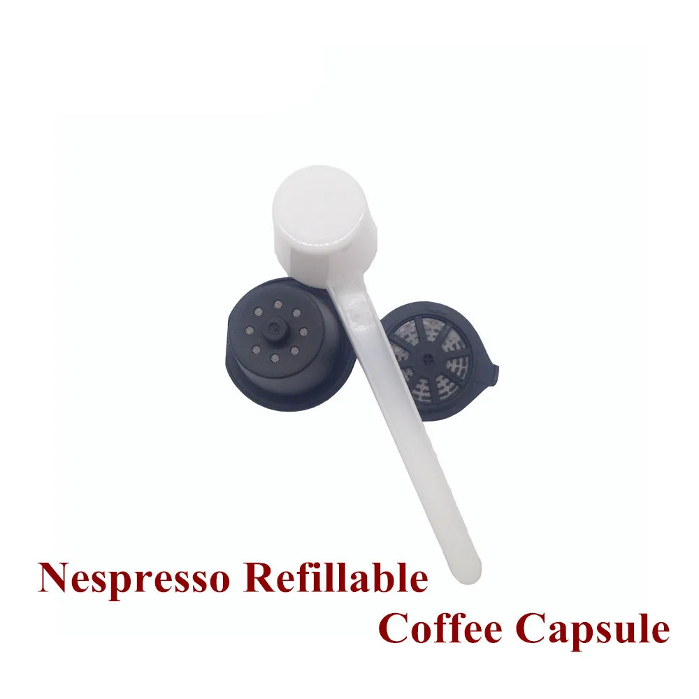 Reusable Nespresso coffee Capsules Compatible with Refilterable Essenza, Inissia, Milk
