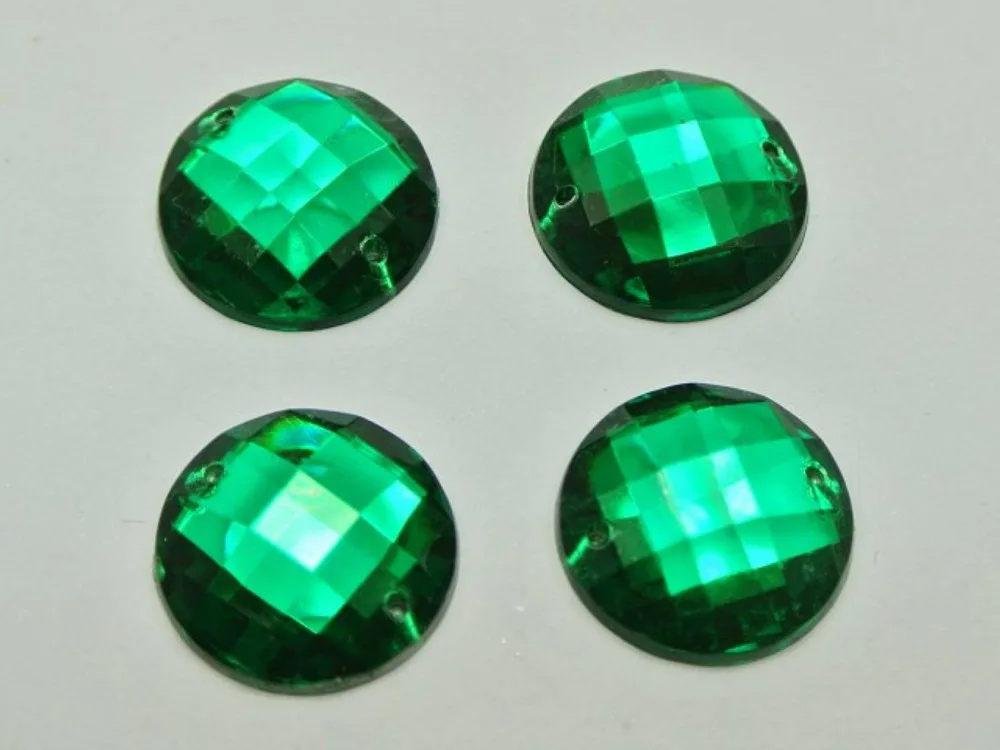 

50 зеленых акриловых плоских застежек разы для шитья круглые пуговицы 20 мм Пришивные бусины