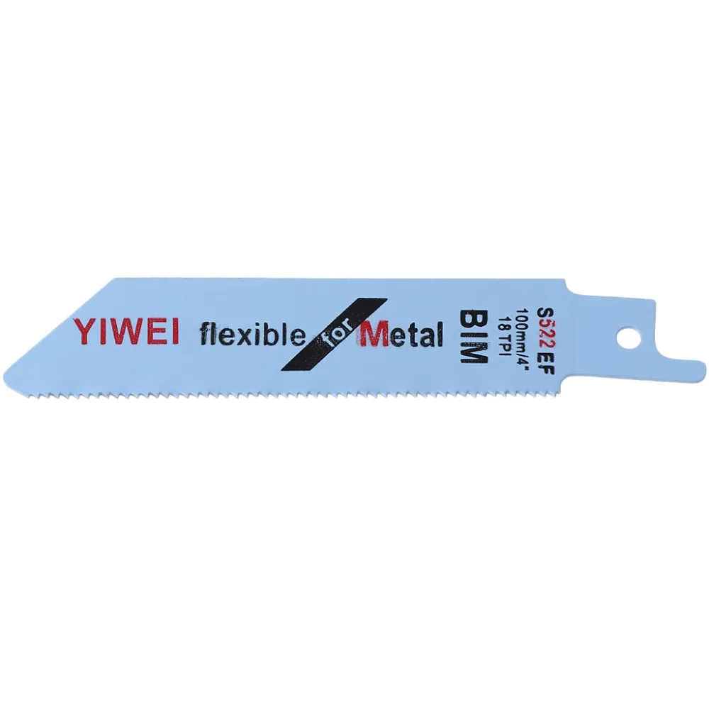 5 Pcs S522EF 100mm 4" BIM Reciprocating Sabre Saw Blades Set Flexible for Metal