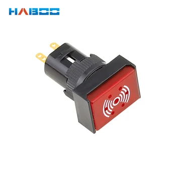 

5pcs shipping free,16mm continiues sound illuminated led light buzzer push button switch 6V,12V,24V, 24k goldplating pins