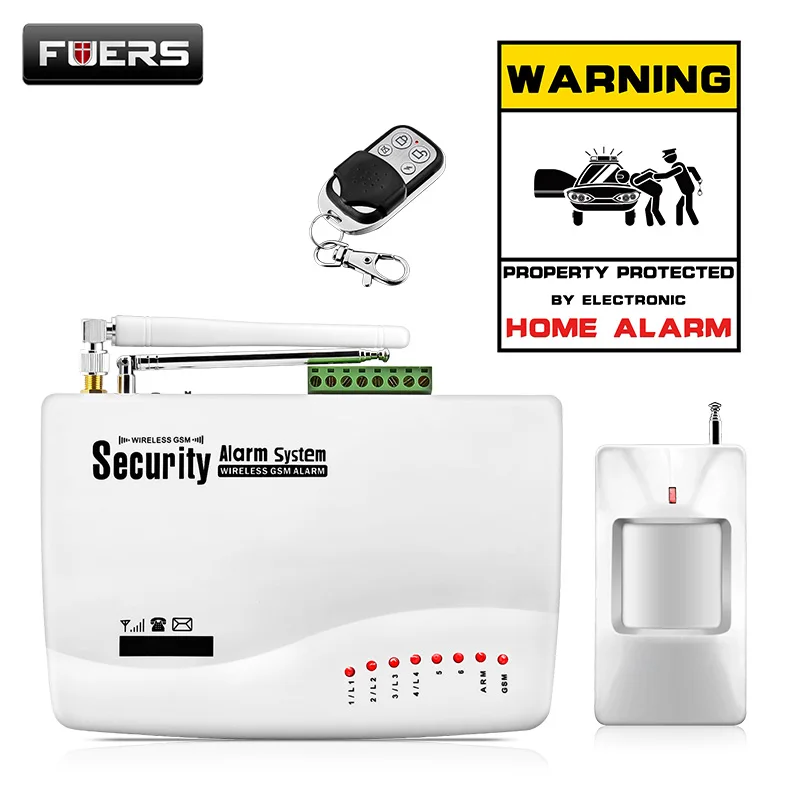 Fuers, проводная Беспроводная GSM сигнализация, система домашней безопасности, защита от взлома, приложение, контроль, защита, автоматический набор номера, SMS вызов, пульт дистанционного управления, комплект сигнализации - Цвет: Kit 7