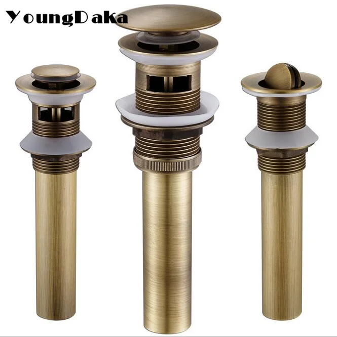 Bathroom Accessories. Antique Brass Pop Up Sink Drain Brass Pop up Drain Overflow Wash Basin