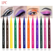 1 шт., матовая подводка для глаз, макияж для глаз, Длительное Действие, водостойкие косметические инструменты, жидкая подводка для глаз, ручка для глаз, вечерние, 12 цветов