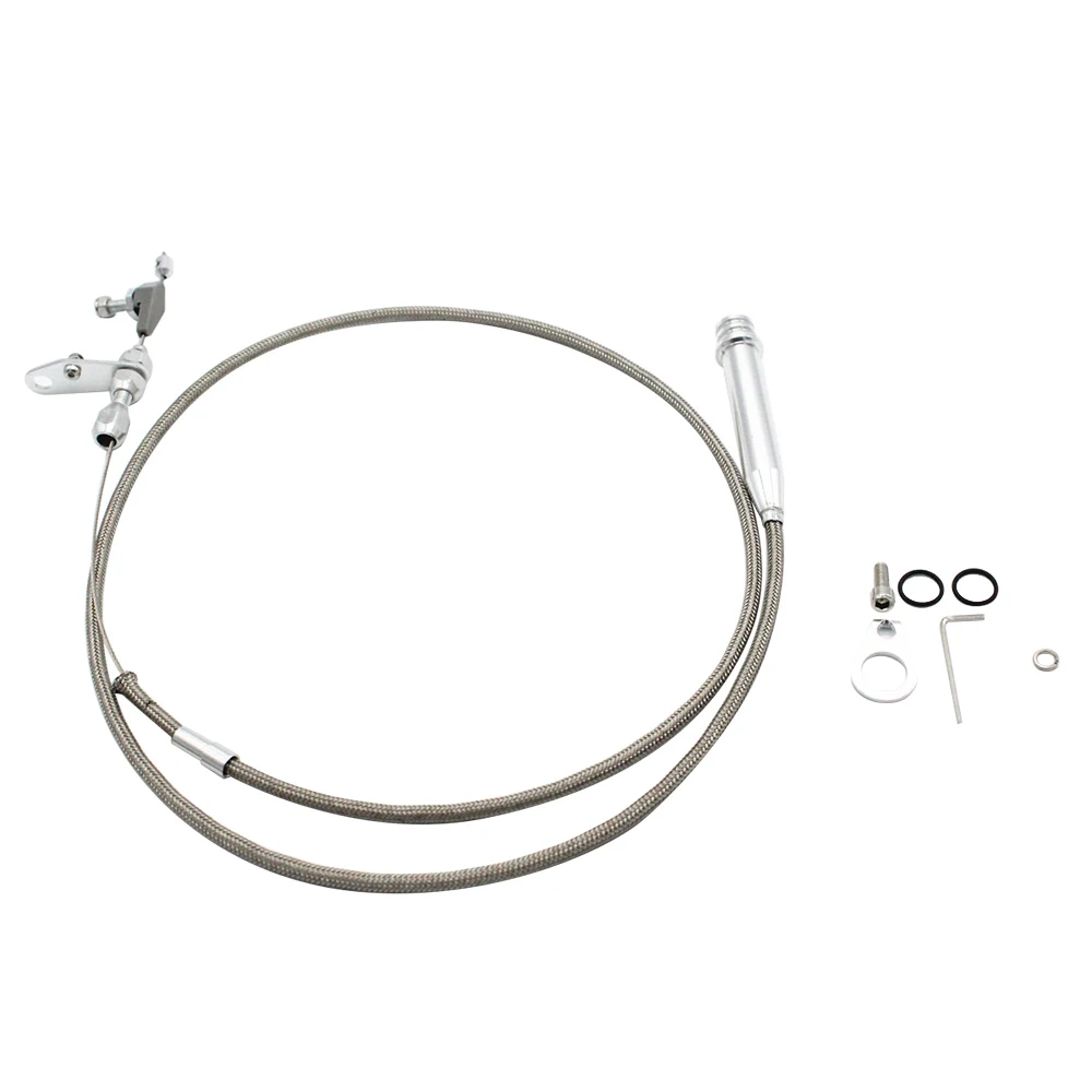 700-R4 Stainless Braided Kick-Down Cable SBC BBC Transmission For GM chevy pontiac oldsmobile buick Auto Accessories durability