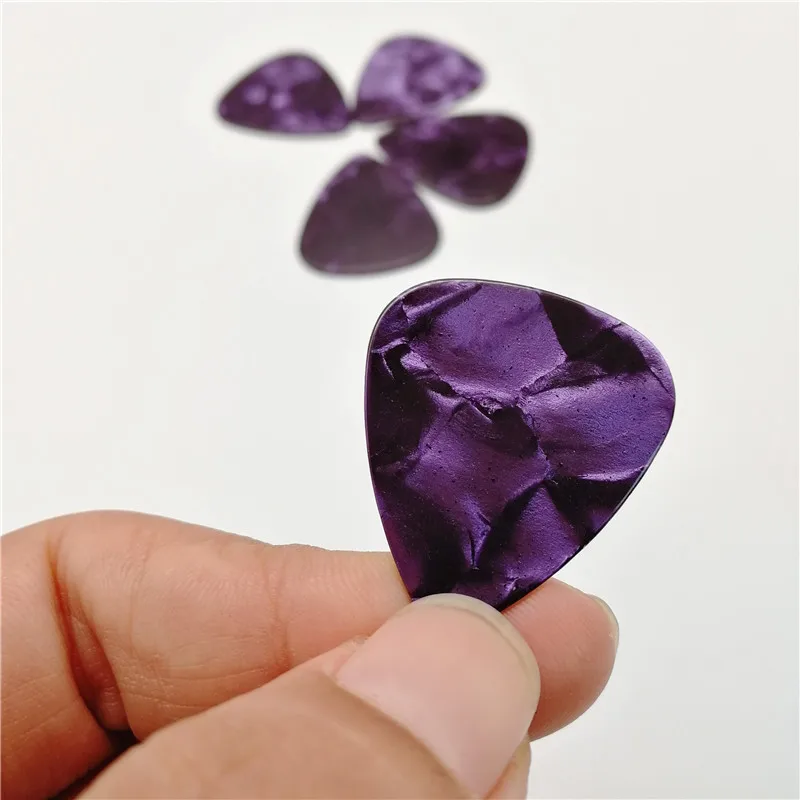 Лидер продаж 100 шт./лот пустой перламутровый фиолетовый медиатор для гитары