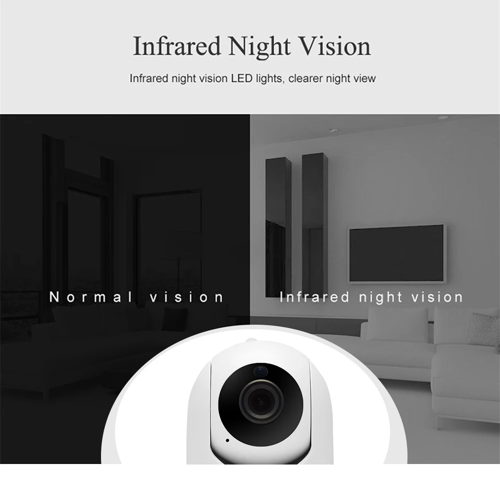 Wistino CCTV  Wireless IP Camera  Auto Tracking 720P Surveillance Security Home Camera Indoor PTZ Video Baby Monitor Wifi Night Vision (7)
