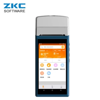 

WCDMA NFC RFID Card Reader Android Rugged Lottery Payment POS Terminal with Built in Printer Barcode Qr code Scanner ZKC5501