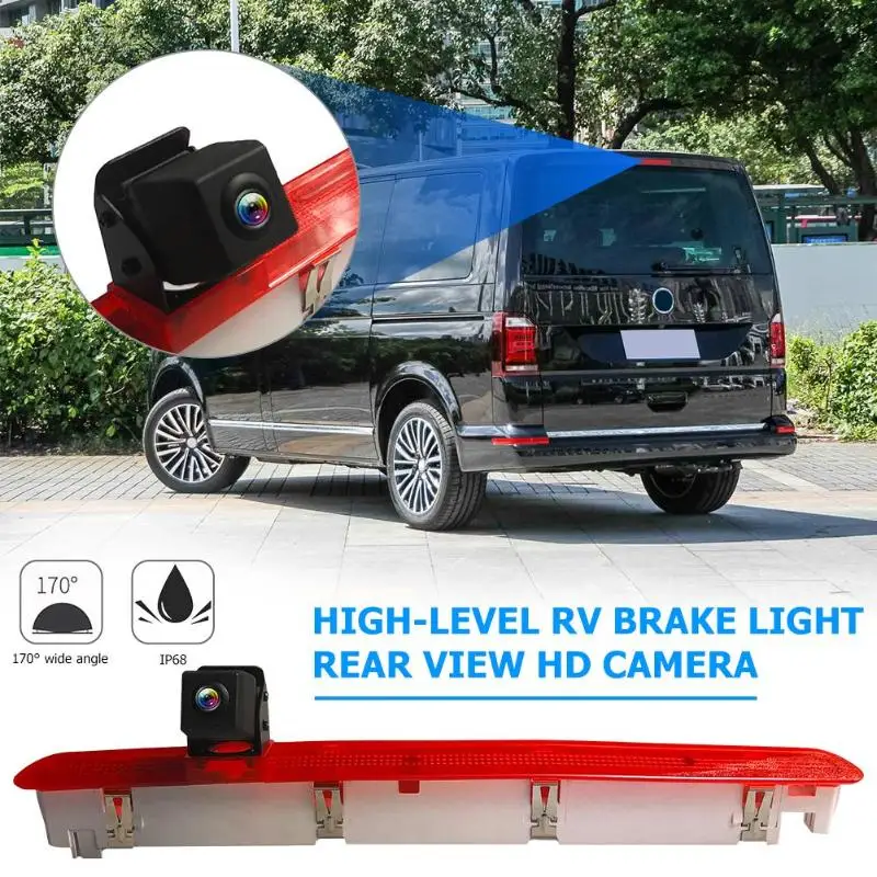 

VODOOL Car 3rd Brake Light Rear View Parking Reverse Camera 170 Degree Wide Angle Vehicle Backup NTSC Rearview Camera For VW T6
