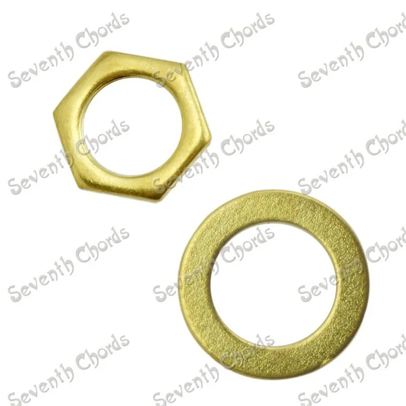 60Sets 9MM Electric Bass guitar Jack Input Output Jack Nut Washer M9