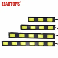 LEADTOPS Daytime Running Lights Ultra-thin LED Car High Power DRL DC 12V Super White 6000K DRL Fog Lamps BJ