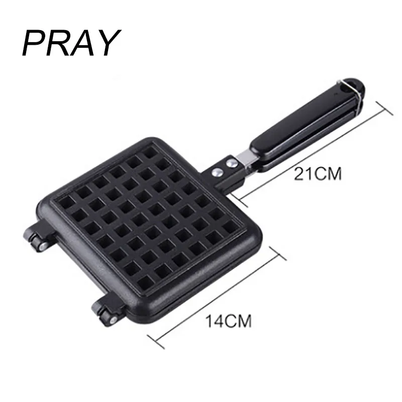 

PRAY Waffle molds household non-stick cake baking pan DIY waffle maker open fire special baking tool Oven Breakfast Machine