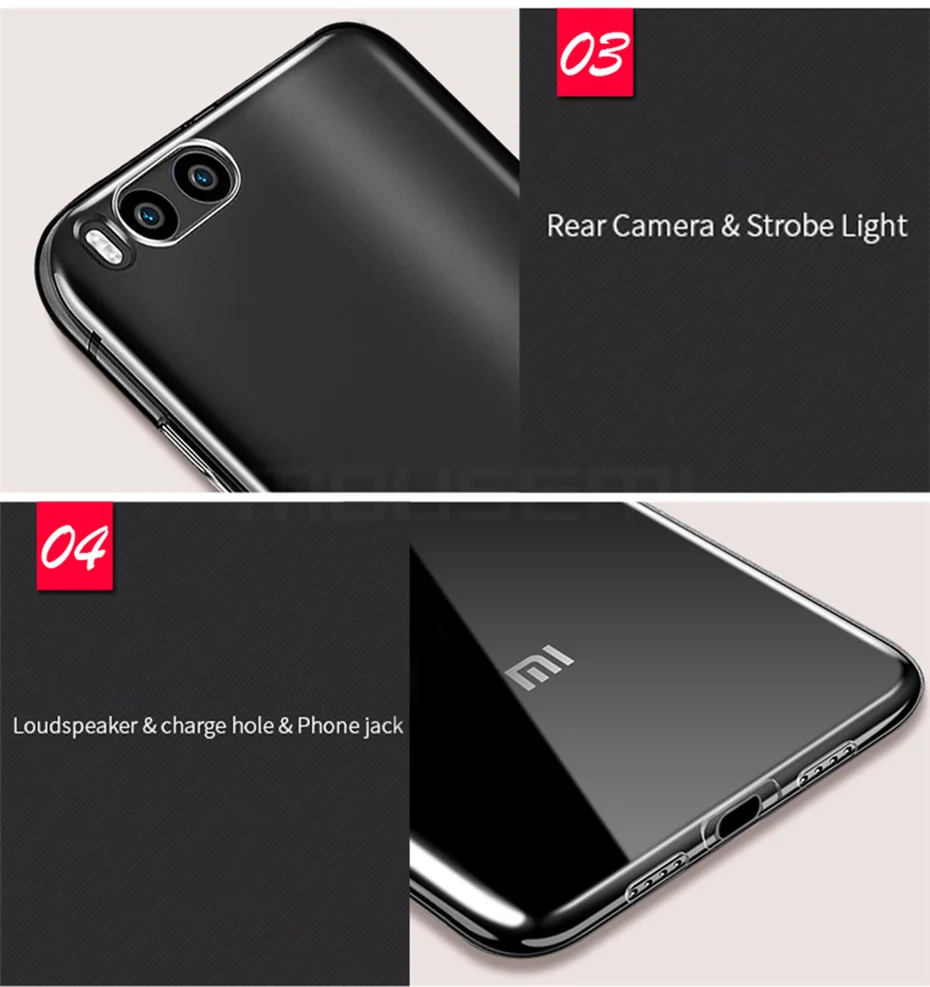 MOUSEMI Phone Case For Xiaomi Mi A1 6 Note 3 Case HD Transparent Silicone Cover on For Xiaomi Mi A1 5 5s Plus 5c 5x Cases Coque (5)