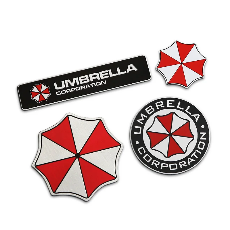 Metal 3D Resident Evil Umbrella Corporation Car Sticker Badge Emblem