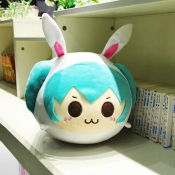 

candice guo! super cute plush toy Anime Hatsune Miku cartoon rabbit soft stuffed doll papa cushion birthday Christmas gift 1pc