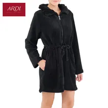 Короткий домашний женский халат из очень мягкого флиса-микровелюра R2415-48