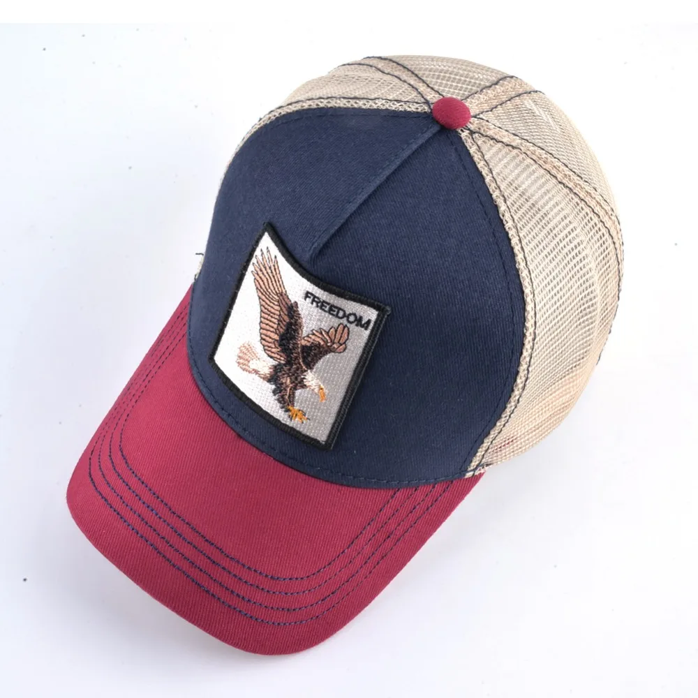 Летняя полная хип-хоп кепка мужская бейсболка шапки для мужчин животные дышащие бейсболки с сетчатыми вставками женская шапка с вышивкой Gorro Feminino