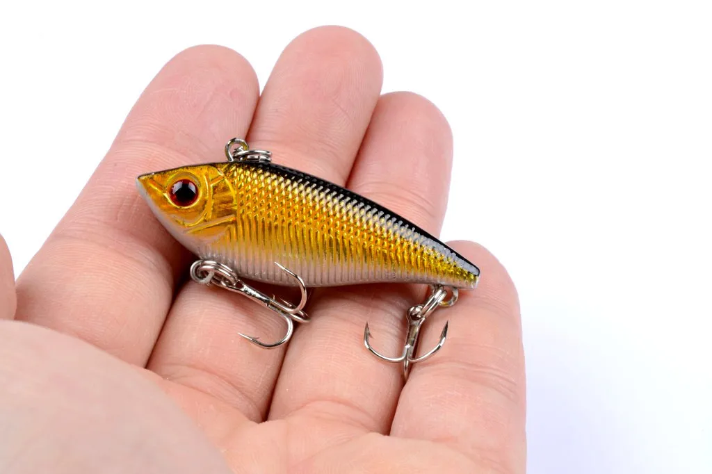 

1Pcs 5cm/6g Sinking VIB Vibration Fishing Lure Wobblers Crankbaits Artificial Hard Rattle Baits With 8# Hooks Tackle