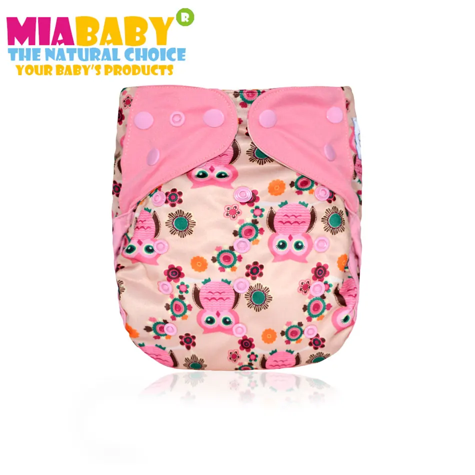 Miababy onesize тканевый подгузник, многоразовый, моющийся, водонепроницаемый и дышащий, подходит для 3-15 кг