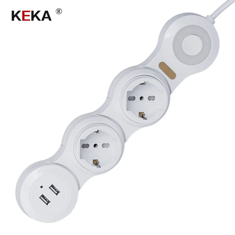 

KEKA EU standard Plug socket 1 TO3 power socket adjustable Kitchen Table Electrical Socket Power 1 Led+2 charge Port Outlets usb