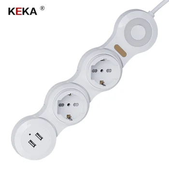 

KEKA EU standard Plug socket 1 TO3 power socket adjustable Kitchen Table Electrical Socket Power 1 Led+2 charge Port Outlets usb