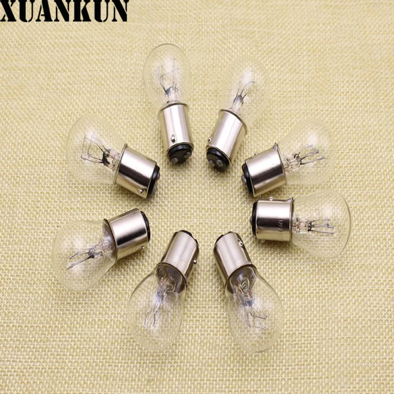 

XUANKUN Motorcycle Electric Car Bulb 12V5W Tail Bulb Brake Bulb Rear Taillight Bulb Fittings