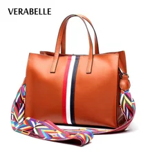VERABELLE 2017 high quality embroidery straps cowhide vintage split leather shoulder women totes crossbody handbag female bag