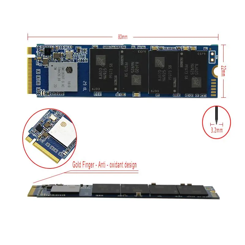 Goldenfir M.2 SSD PCIe 128 ГБ 256 ГБ 512 ГБ 120 ГБ 240 ГБ 480 ГБ M.2 NVMe pcie disco duro interno para MSI notebook/Thinkpad P50