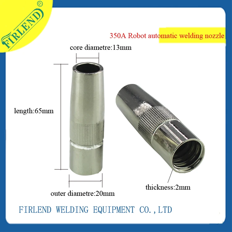 Robot 350A automatic welding torch accessories welding nozzle on
