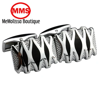 

MeMolissa Fashionable stereo silver high grade X cuff-clasp, French long-sleeved shirt-sleeve shirt with Cufflinks