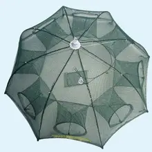 New Foldable Portable Hexagon 4/6/8 Holes Automatic Fishing Shrimp Trap Fishing Net Fish Shrimp Minnow Crab Baits Cast Mesh Trap