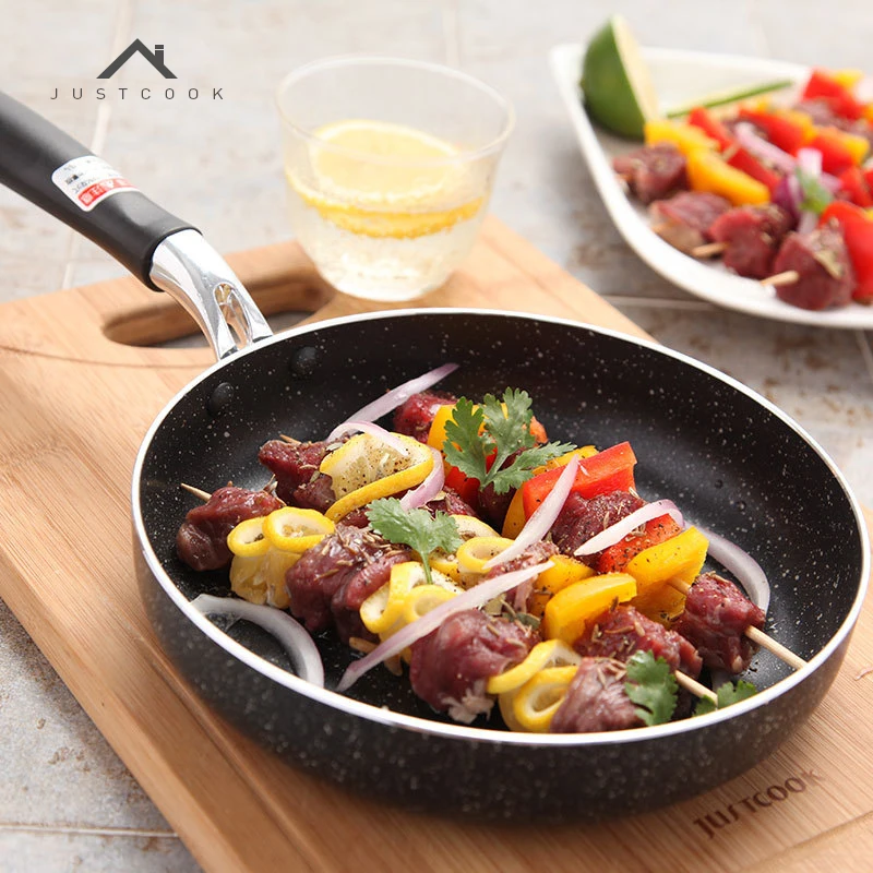 Justcook 20 CM Frying Pan Non Stick No Oil smoke Fried Eggs Steak Griddles & Grill Pans General